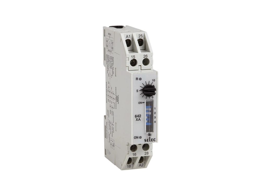 SELEC 642XA — On delay / interval, 8 time ranges, universal power supply