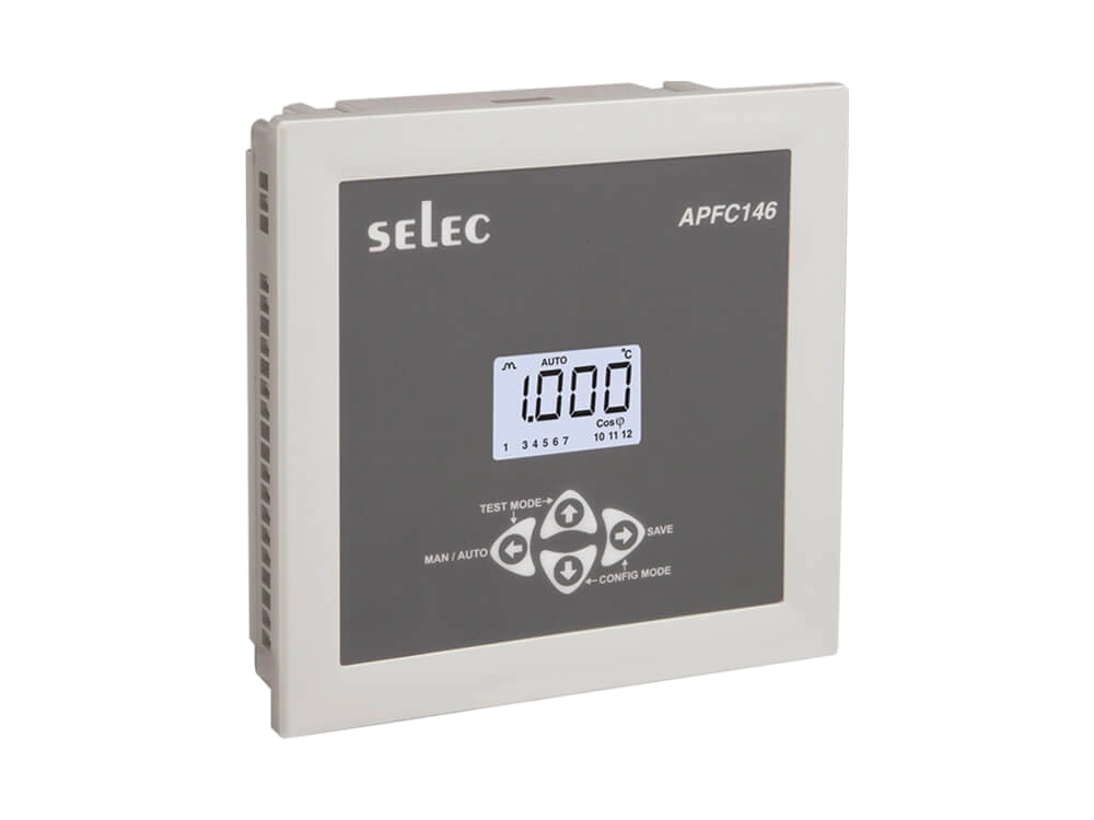 SELEC APFC146 — APFC, LCD, 2p-2W, 12 stage, 144x144mm