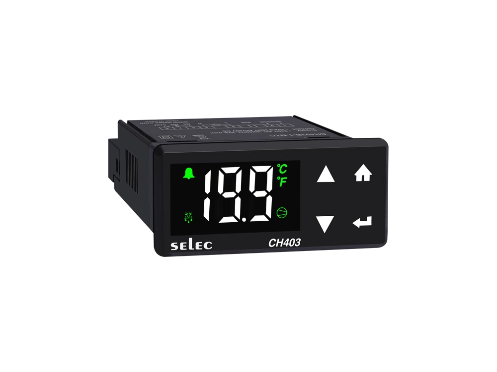 SELEC CH403B — Cooling controller, 2 ½ digit LED display, touch keypad