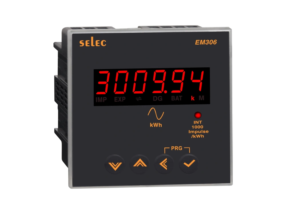 SELEC EM306 — Medidor de energía LED de 6 dígitos