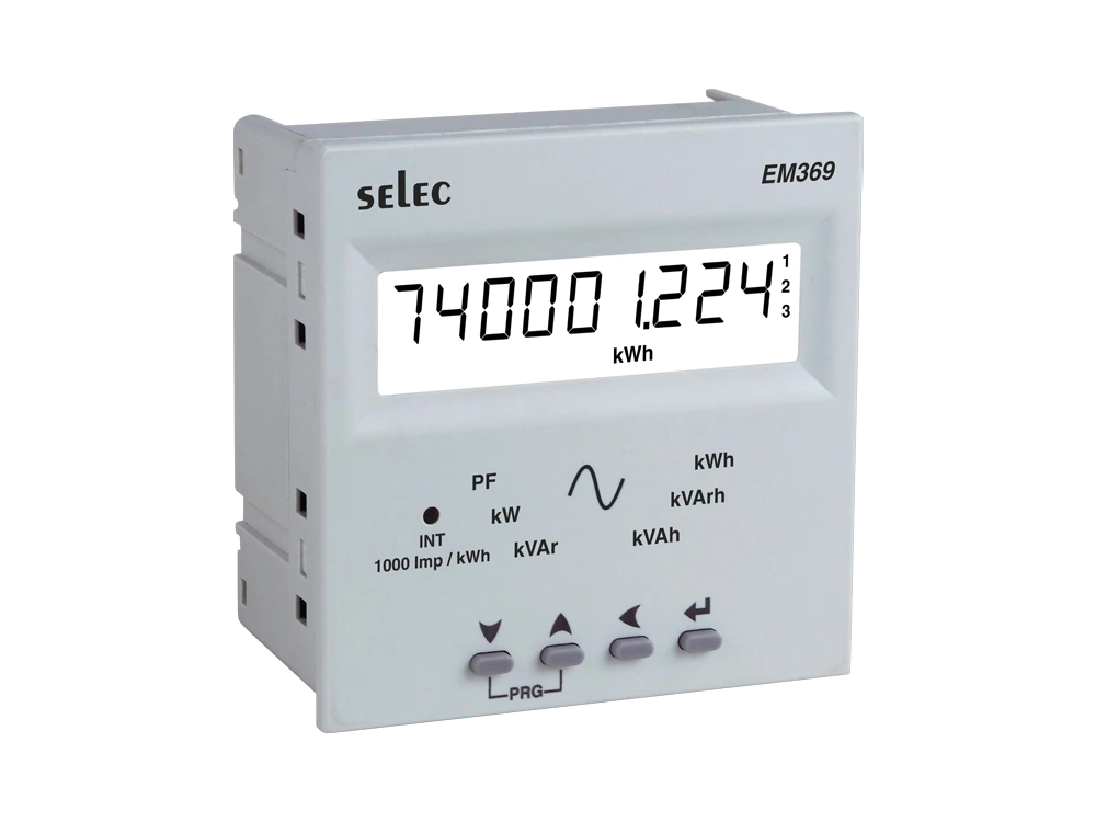SELEC EM369 — 7 digit LCD energy meter