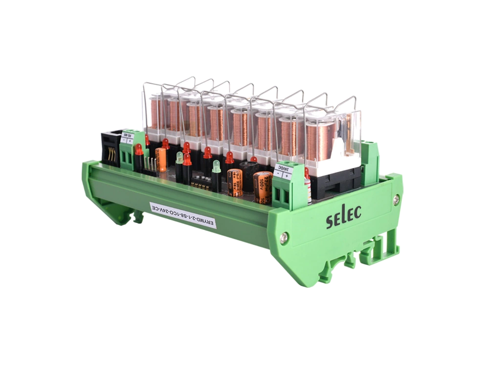 SELEC ERLYMD-2-1-S8-1CO-24V — Módulo de relés de 8 canales con 1 contacto conmutado