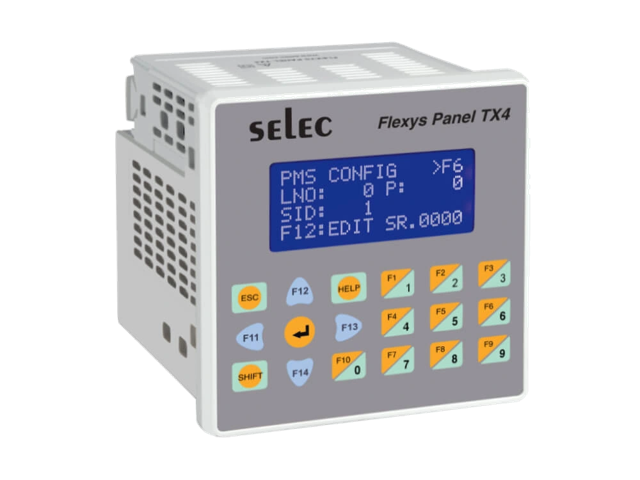 SELEC Flexys TX4 — PLC con pantalla de texto LCD