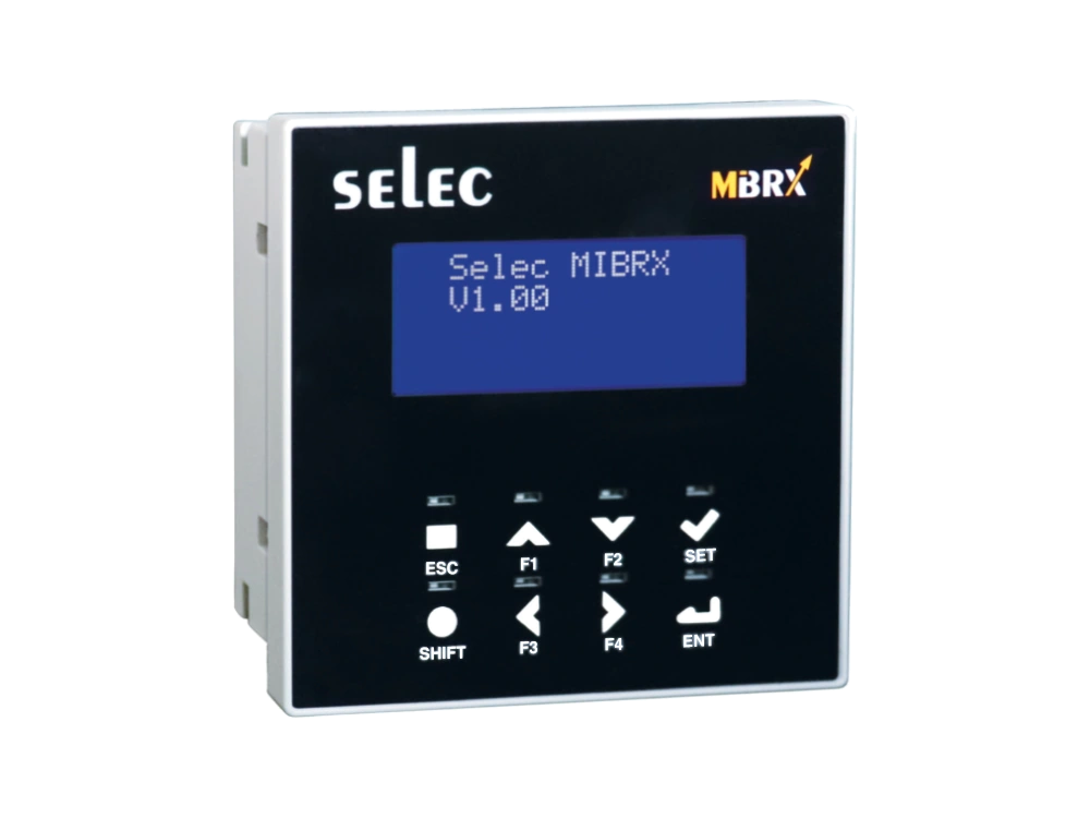 SELEC MiBRX-DSP-IND-96-8-4-16-B — Pantalla LCD de texto de 4 líneas