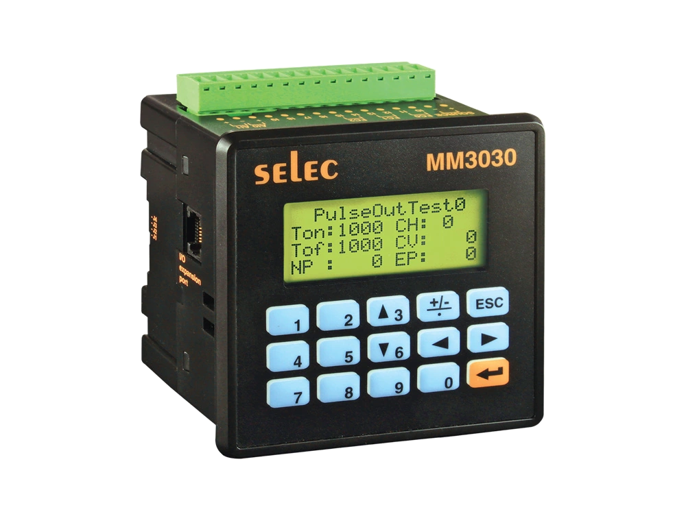 SELEC MM3030 — PLC con E/S rápidas