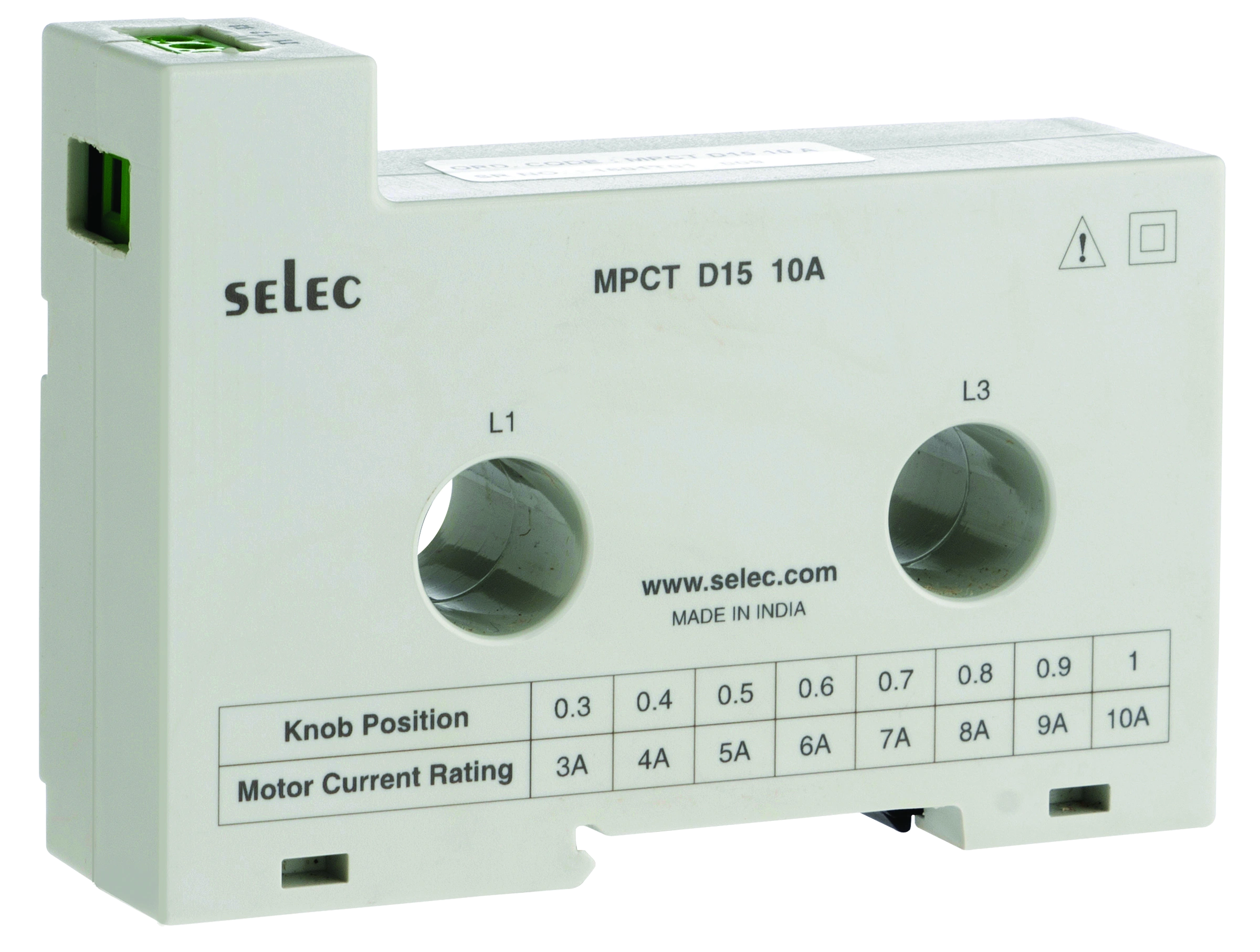 SELEC MPCT — Motor protection current transformer upto 10A
