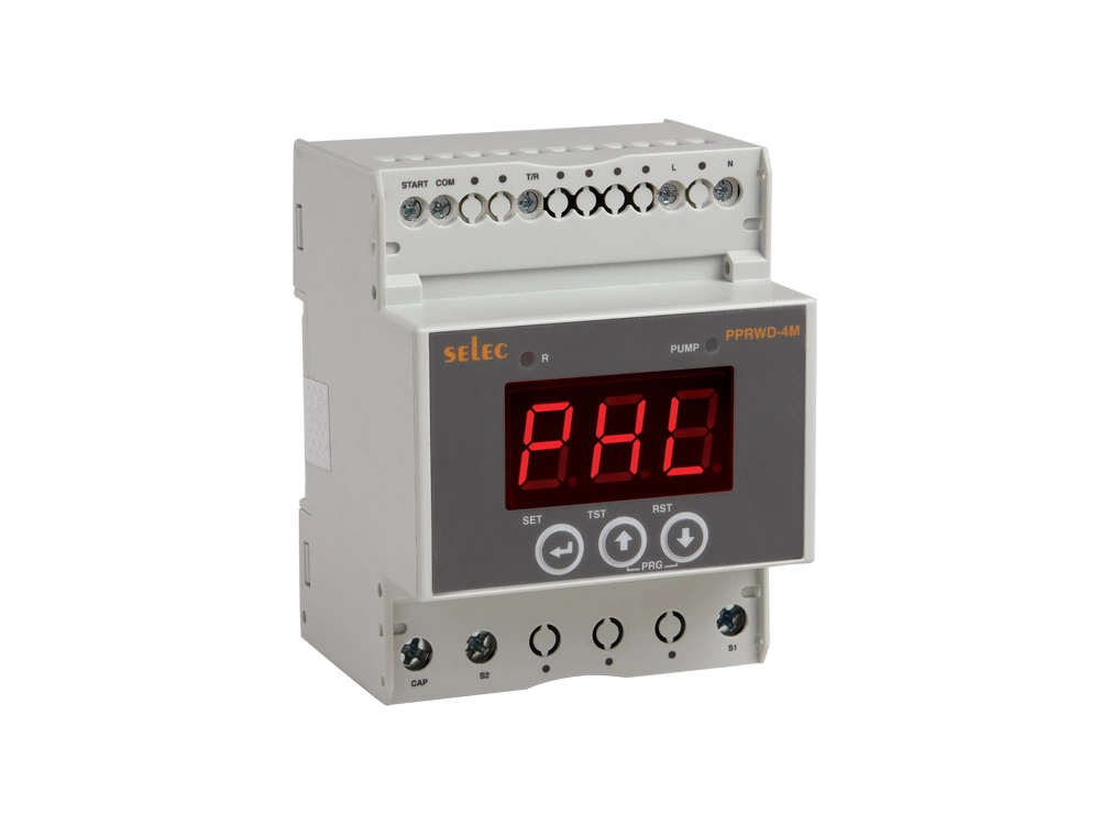 SELEC PPRWD-4M-1 — Relé digital monofásico de protección de bombas con WLC integrado