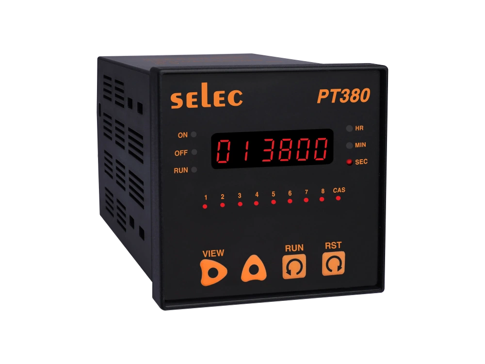 SELEC PT380 — Temporizador secuencial, 8 canales de salida