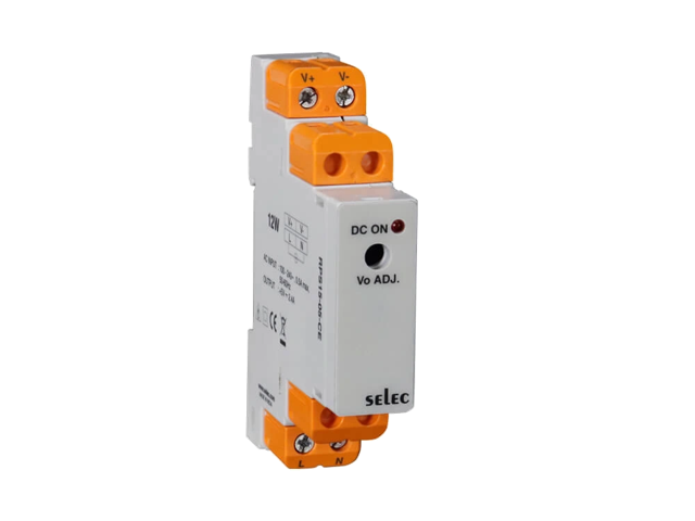 SELEC RPS15 — Fuente de alimentación de 15W para riel DIN