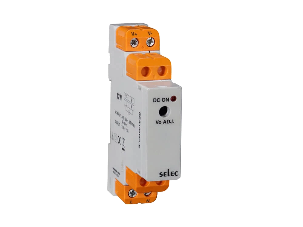 SELEC RPS15 — DIN rail mount 15W power supply