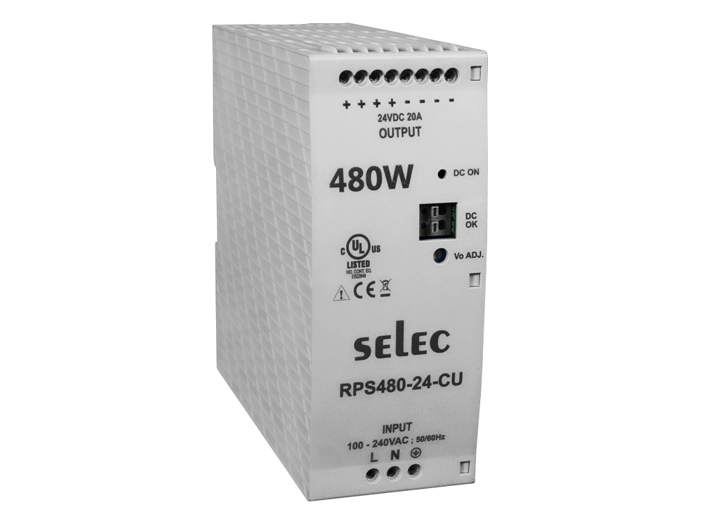 SELEC RPS480 — Fuente de alimentación de 480W para riel DIN