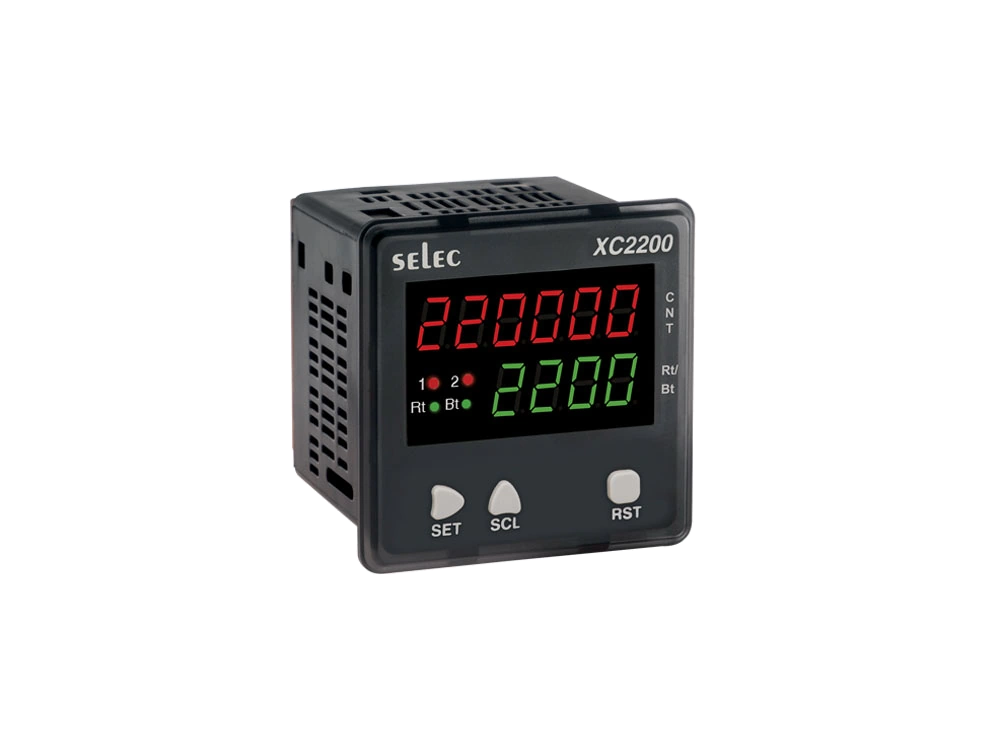 SELEC XC2200 — Doble pantalla, Contador LED + indicador de tasa de conteo