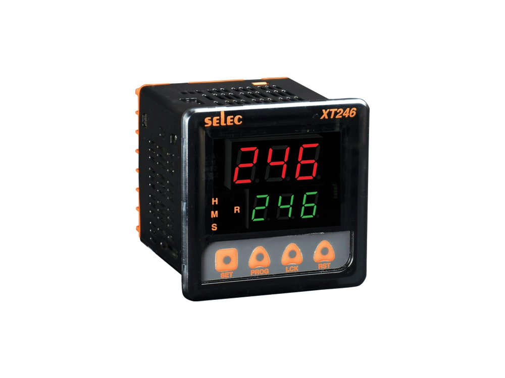 SELEC XT246 — Dual display, 9 time ranges, 72x72mm