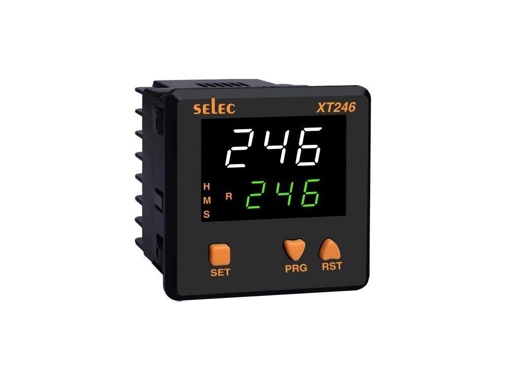SELEC XT246A — Multifunctional timer, 9 time ranges,72 x 72mm