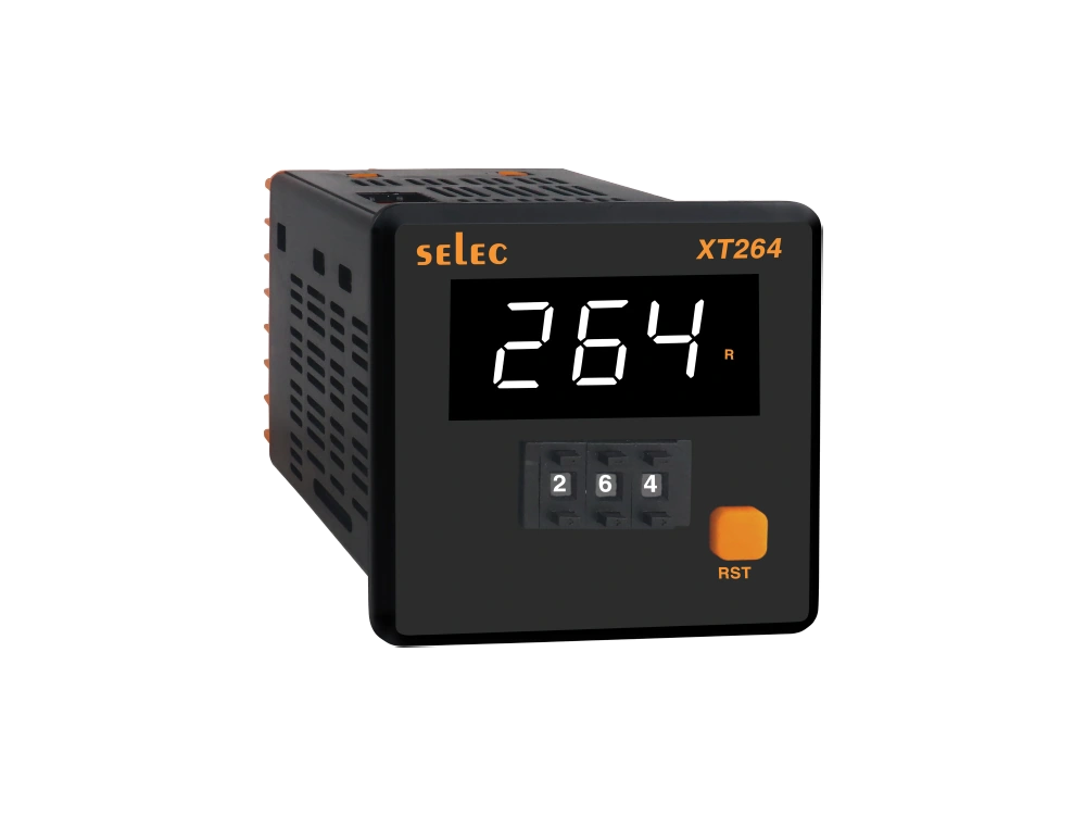 SELEC XT264A — Thumbwheel timer with on delay / interval function, 72x72 mm