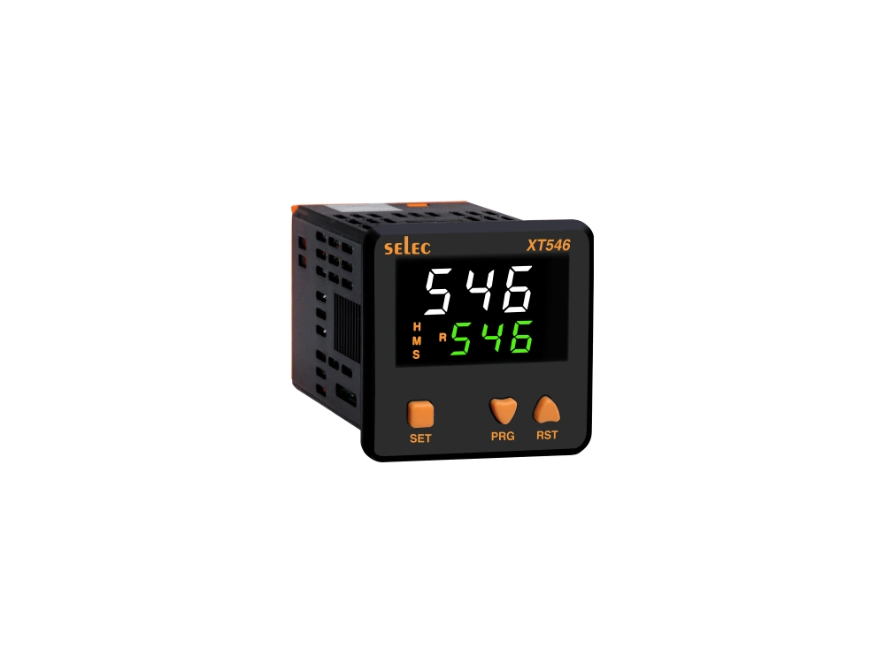 SELEC XT546A — Multifunctional timer, 9 time ranges, 48x48mm
