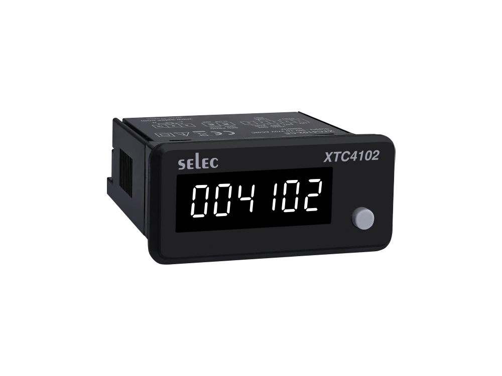 SELEC XTC4102 — Totalizador de tiempo y conteo de 6 dígitos
